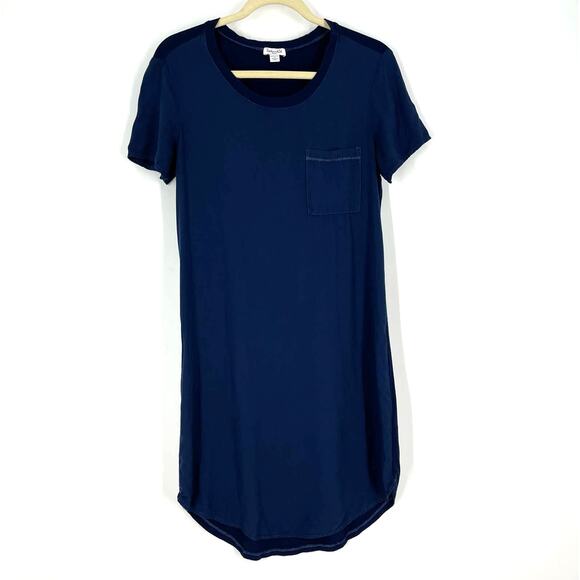 Splendid Blue Shirt Dress Women's Size Small Short Sleeves - Picture 1 of 9